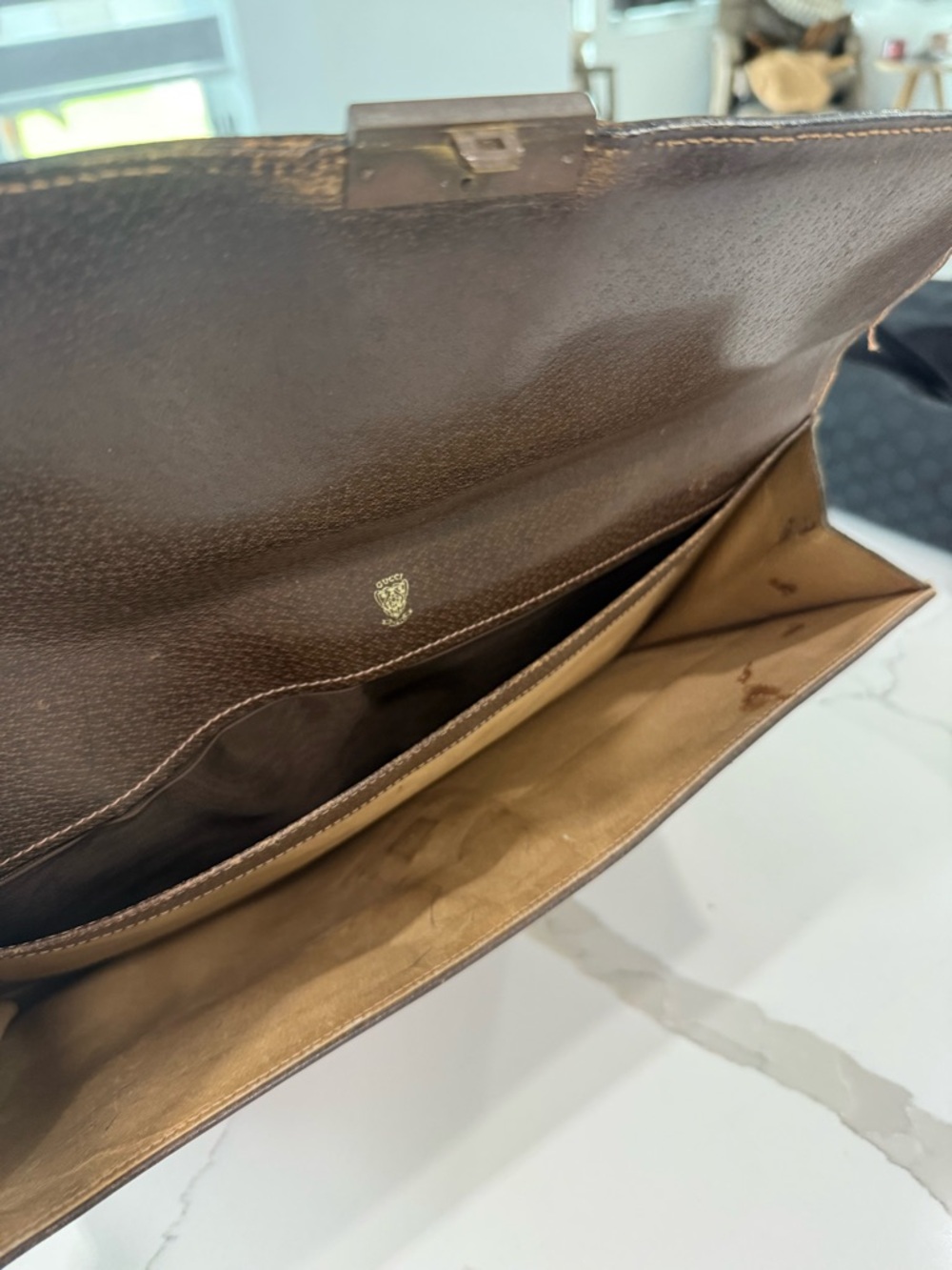 THIS ITEM HAS HAS BEEN SOLD! PROJECT ITEM: Gucci Vintage Document Case 1970s: - Picture 10 of 13